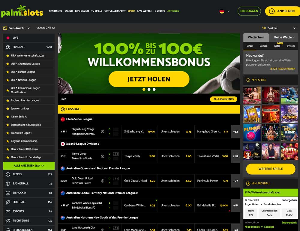 PalmSlots Website