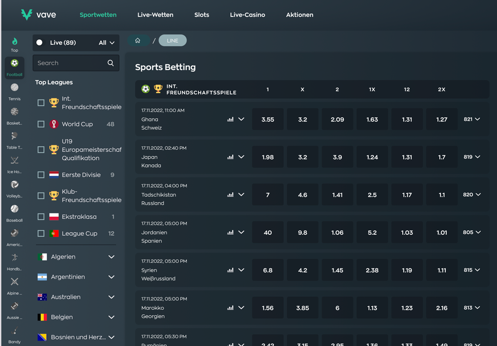 Vave Sportwetten