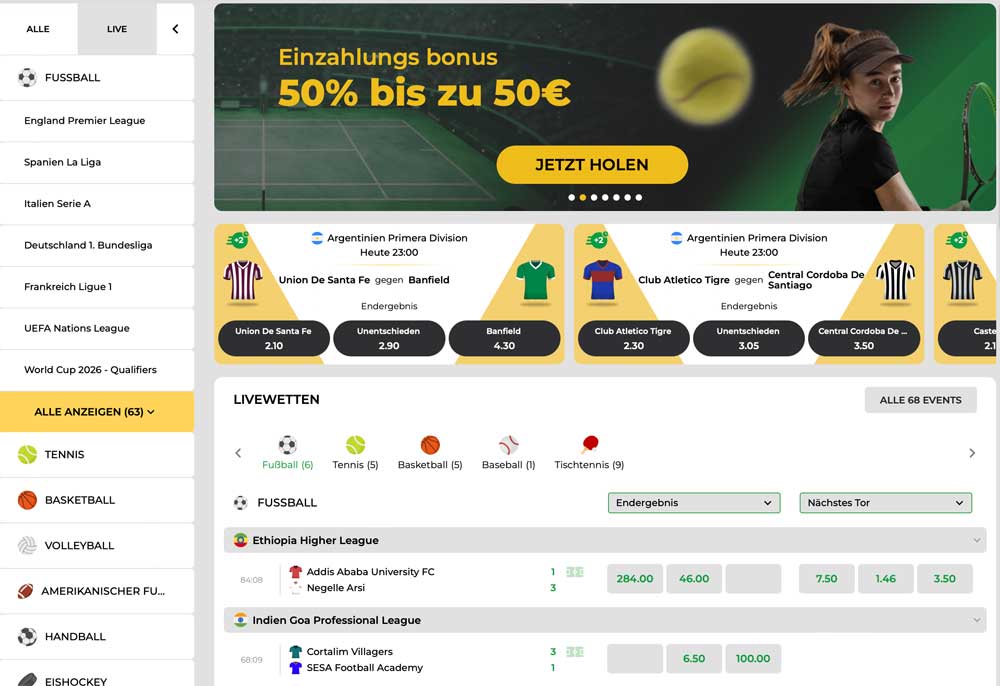Winmega Sportwetten
