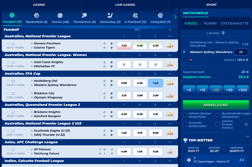 Bassbet Livewetten