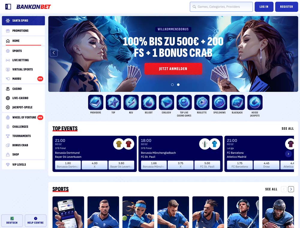 Bankonbet Website