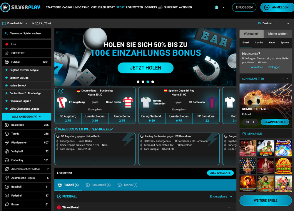 Silverplay Sportwetten